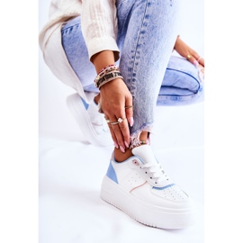 PS1 Scarpe sportive da donna Sneakers bianche e blu Manila bianca 2