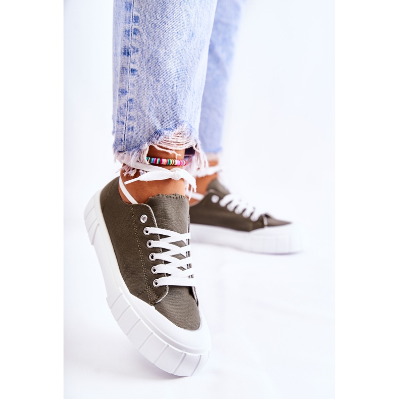 PS1 Sneakers Kaki Comes Platform da donna cachi verde 1