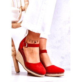 PS1 Espadrillas Da Donna Su Zeppe Tamarill Rosse rosso 1