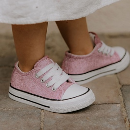 FR1 Sneakers per bambini allacciate rosa Wella 1