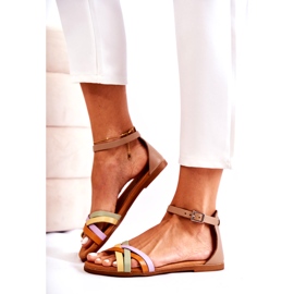 Sandali da donna alla moda Maciejka L4953-04 Multicolor beige marrone multicolore 2