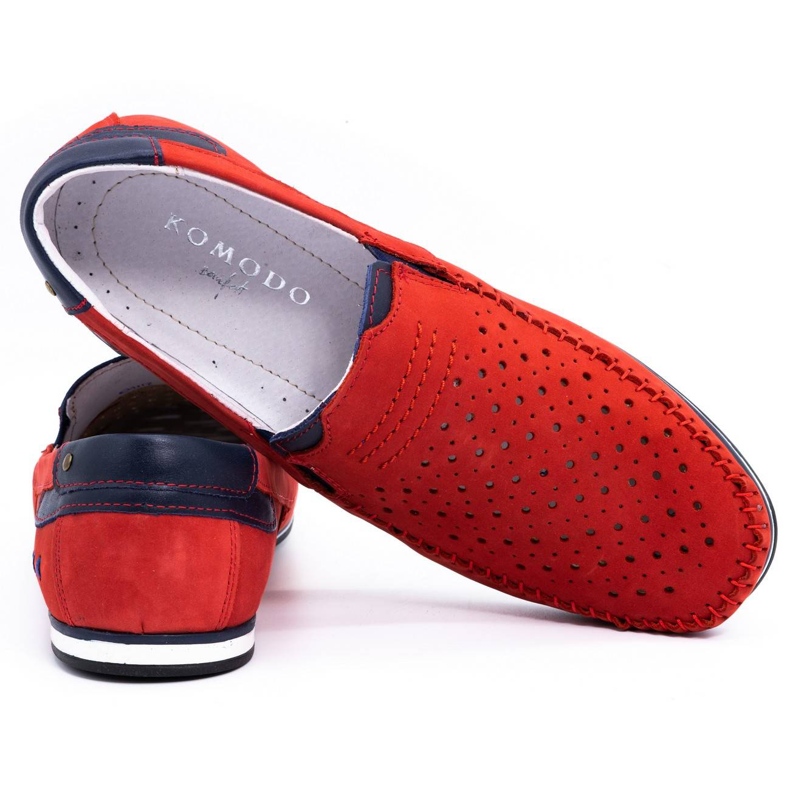 KOMODO Scarpe uomo mocassini 876 summer red rosso 3