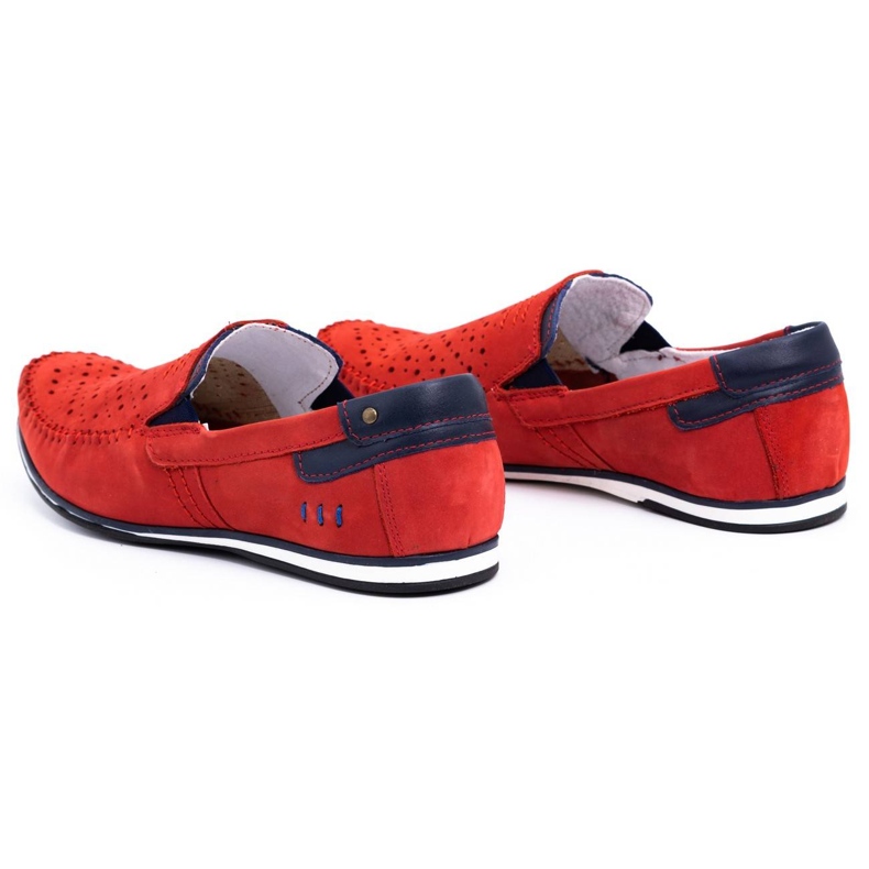 KOMODO Scarpe uomo mocassini 876 summer red rosso 4