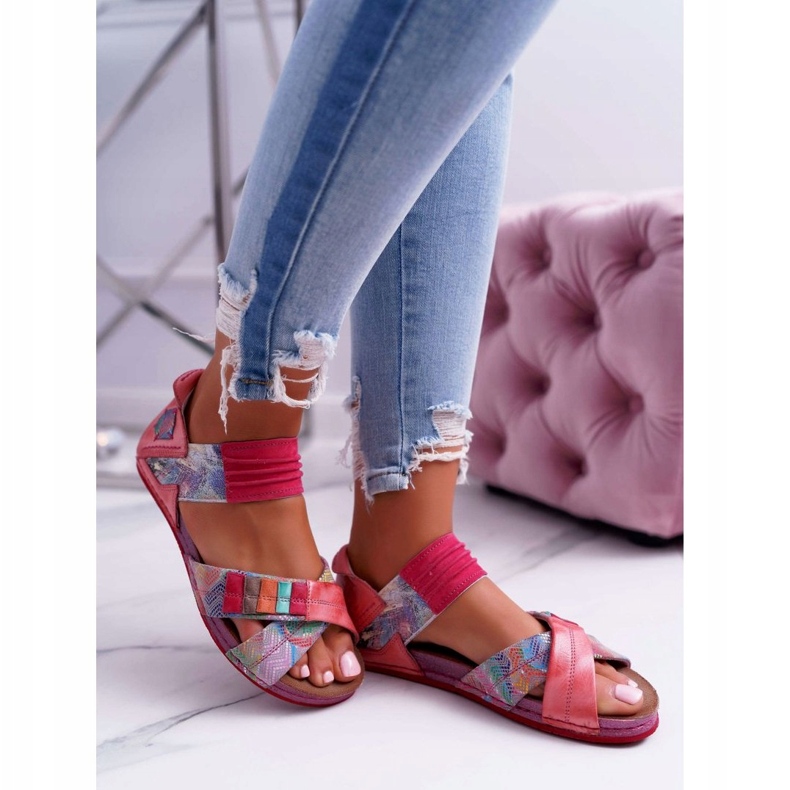 Sandali Donna Maciejka Rosa 03375 Pelle multicolore 3