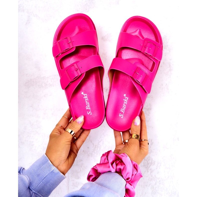 S.Barski Ciabatte In Gomma Con Fibbia Fucsia Corina rosa 4