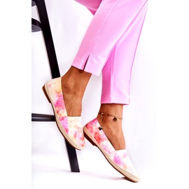 Espadrillas da donna Slip-On rosa-gialle multicolore 2