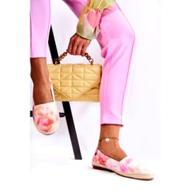 Espadrillas da donna Slip-On rosa-gialle multicolore 3