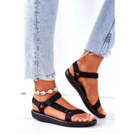 Sandali sportivi da donna neri nero 2