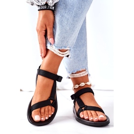 Sandali sportivi da donna neri nero 4