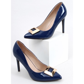 Tacchi alti laccati Margaret Blue blu navy 1