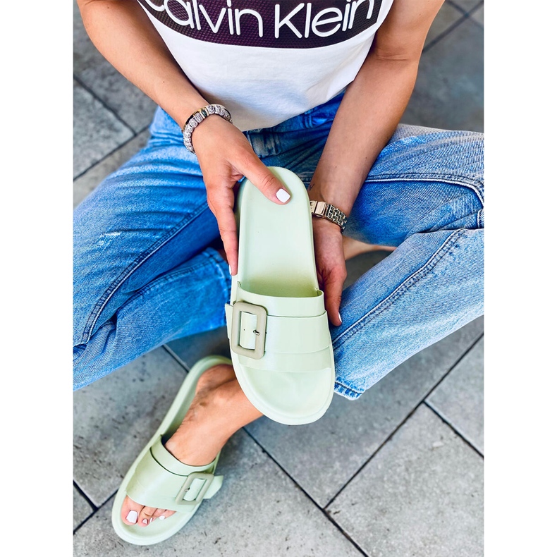 Ciabatte da donna Alana Verde 1