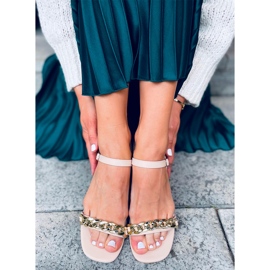 Sandali con tacco basso Daphne Beige 1