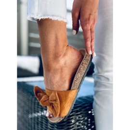 Ciabattine Kiara Camel in sughero marrone 1