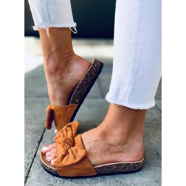 Ciabattine Kiara Camel in sughero marrone 2