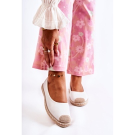 Espadrillas da donna classiche in pelle bianche Calabria beige bianca 1