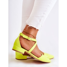 WS1 Décolleté In Pelle Con Tacco Basso Giallo Giovanna multicolore 2