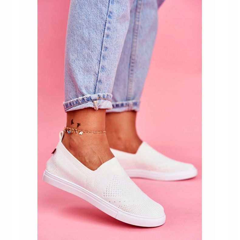Sneakers da donna bianche Sneakers slip-on Big Star FF274A608 bianca 2