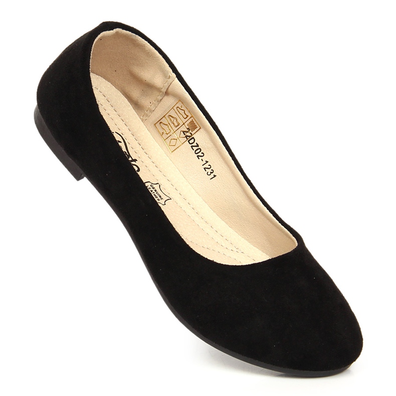 Ballerine da bambina in eco camoscio nere eVento nero 1
