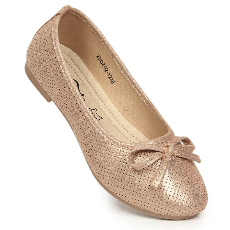 Ballerine da bambina con fiocco rosa eVento d'oro 1