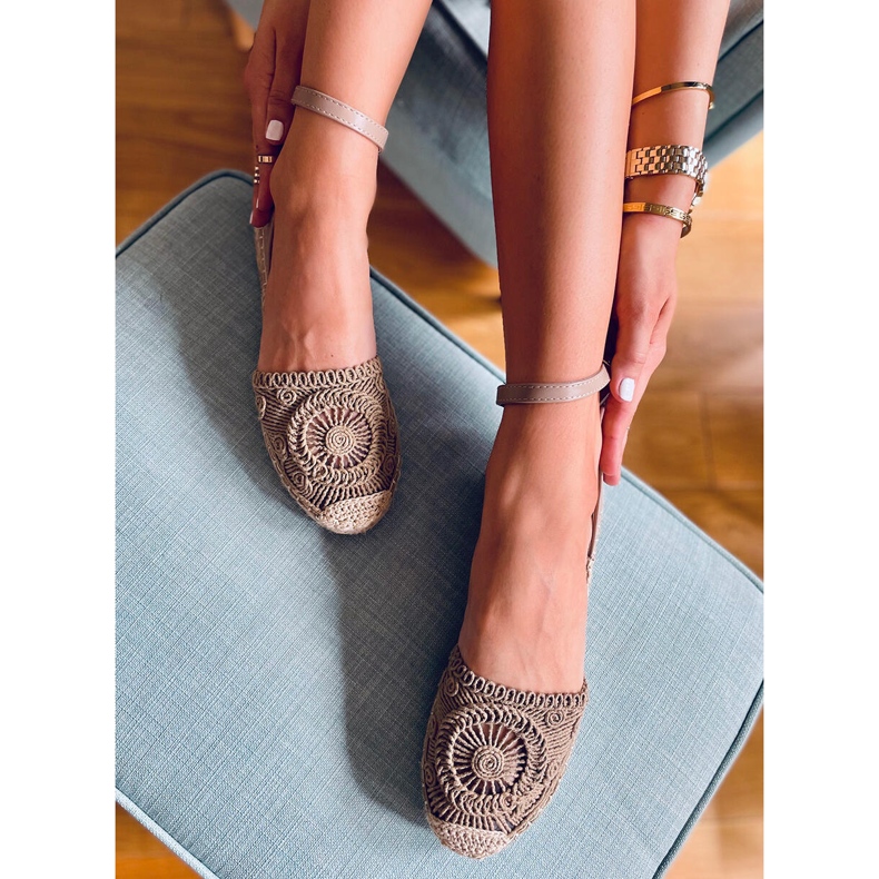 Espadrillas traforate Jasmine Khaki beige 2