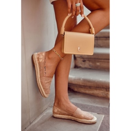 S.Barski Espadrillas traforate da donna classiche Nude Catris beige 1