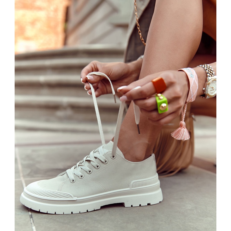 PS1 Sneakers da Donna in Tessuto Beige Chiaro Parossa 1