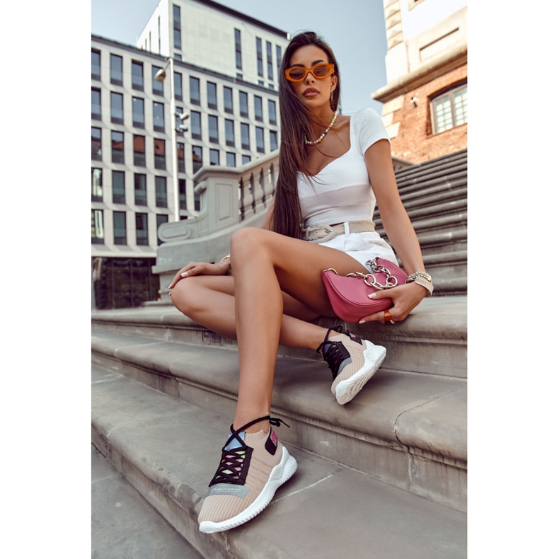 Scarpe Sportive da Donna Sneakers Slip-on Beige Klayra 2