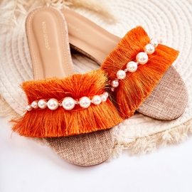 PG2 Ciabatte Da Donna Con Cintura Decorativa Ramisa Arancio arancia 1