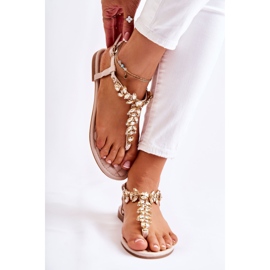 PG2 Sandali Infradito Da Donna Con Cintura Decorativa Beige Daylight 1