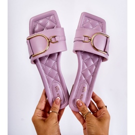 Ciabatte Classiche Da Donna In Pelle Con Decorazione Viola Shilla 2