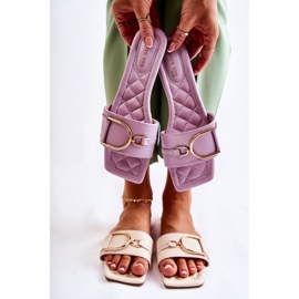 Ciabatte Classiche Da Donna In Pelle Con Decorazione Viola Shilla 1