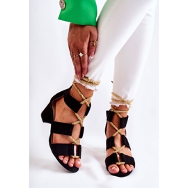 PG1 Sandali neri con tacco basso Erisa beige nero 1