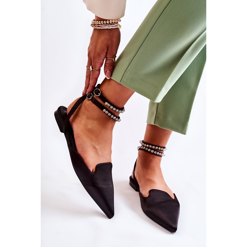 WS1 Sandali da donna Amisha neri con punta Spitz nero 2