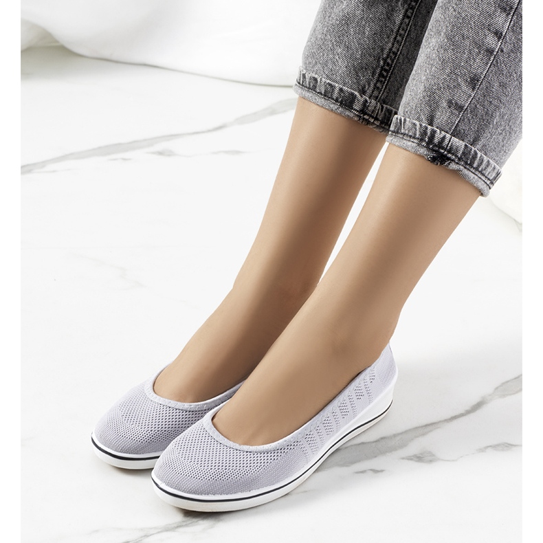Sneakers con zeppa Loane grigie grigio 1
