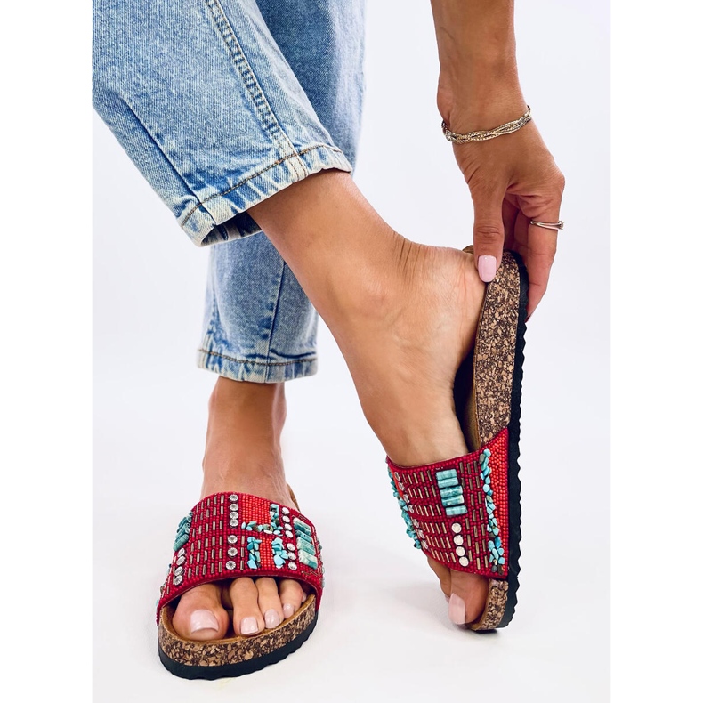Pantofole Taida in sughero rosso 2