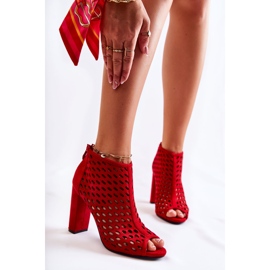 WT1 Stivali Jenissa in pelle scamosciata traforati rossi rosso 1