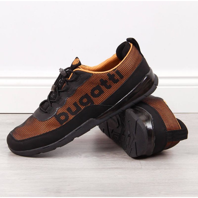 Scarpe sportive nere e arancioni Bugatti M JJ153032 nero arancia multicolore 2