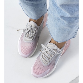 Sneakers sportive grigie di Glaner rosa grigio 1