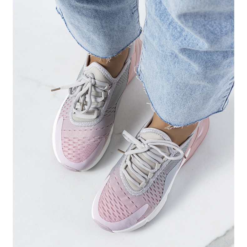 Sneakers sportive grigie di Glaner rosa grigio 1