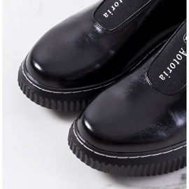 Scarpe brogue nere sulla piattaforma Siddons nero 1