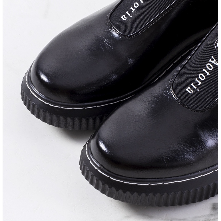 Scarpe brogue nere sulla piattaforma Siddons nero 1