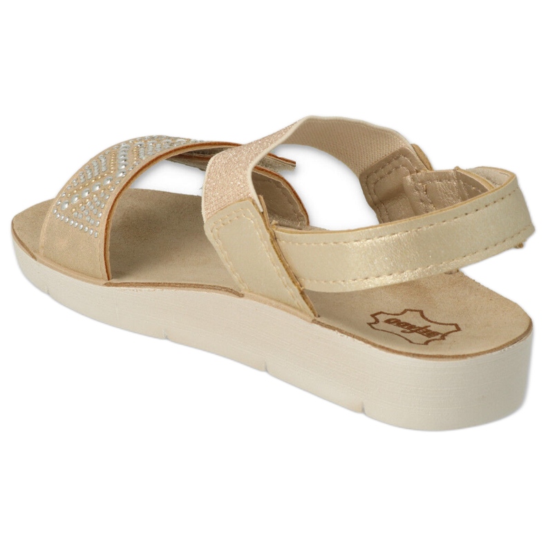 Sandali da bambina Befado Oro lucido 068Y002 d'oro 3