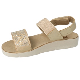 Sandali da bambina Befado Oro lucido 068Y002 d'oro 4