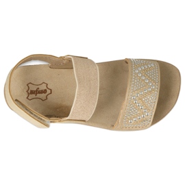 Sandali da bambina Befado Oro lucido 068Y002 d'oro 2