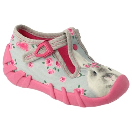 Scarpe per bambini Befado 110P425 rosa grigio 2