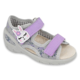 Scarpe per bambini Befado pu 065P150 viola grigio 4