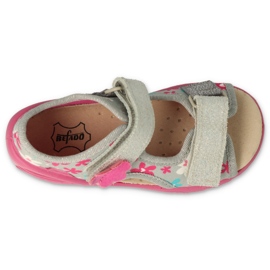 Befado scarpe per bambini pu 065P175 rosa grigio 3