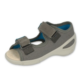 Befado scarpe per bambini pu 065P166 blu grigio 1
