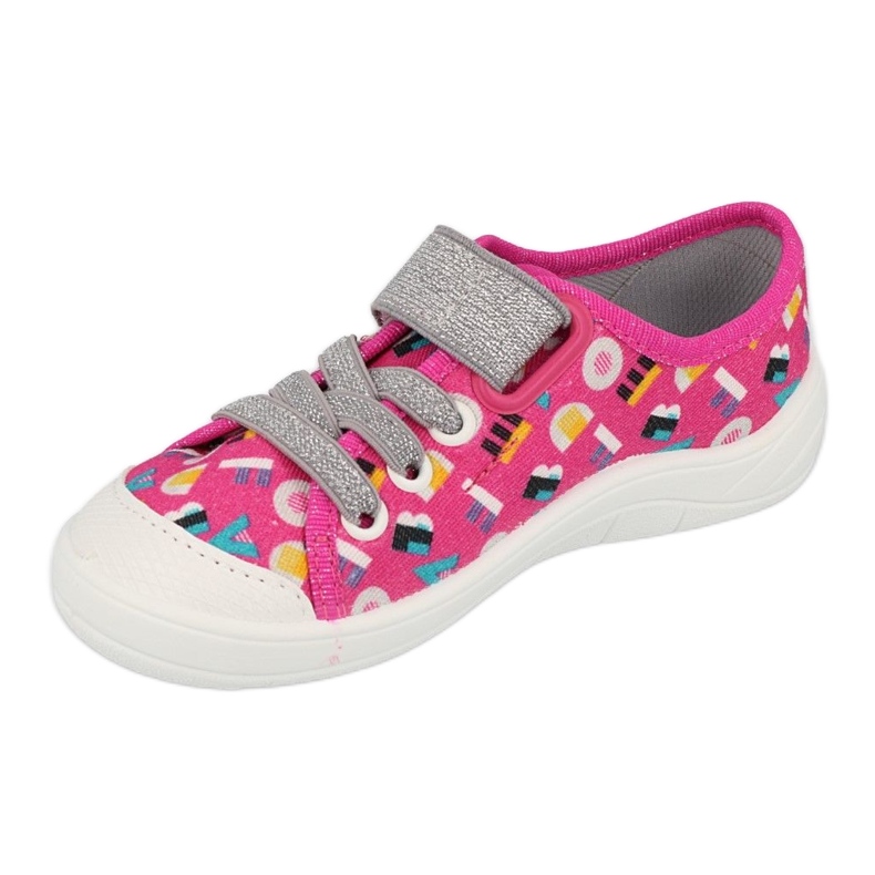 Scarpe per bambini Befado 251Y181 rosa d'argento multicolore 3