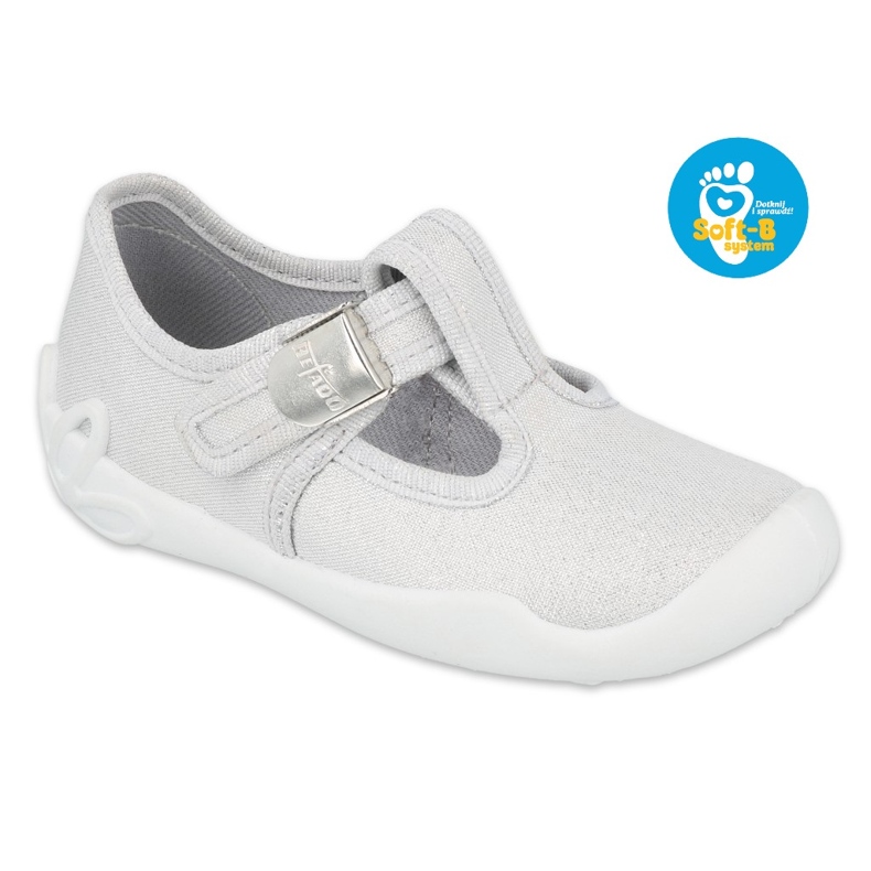 Scarpe per bambini Befado argento bianco 115X001 d'argento grigio 5